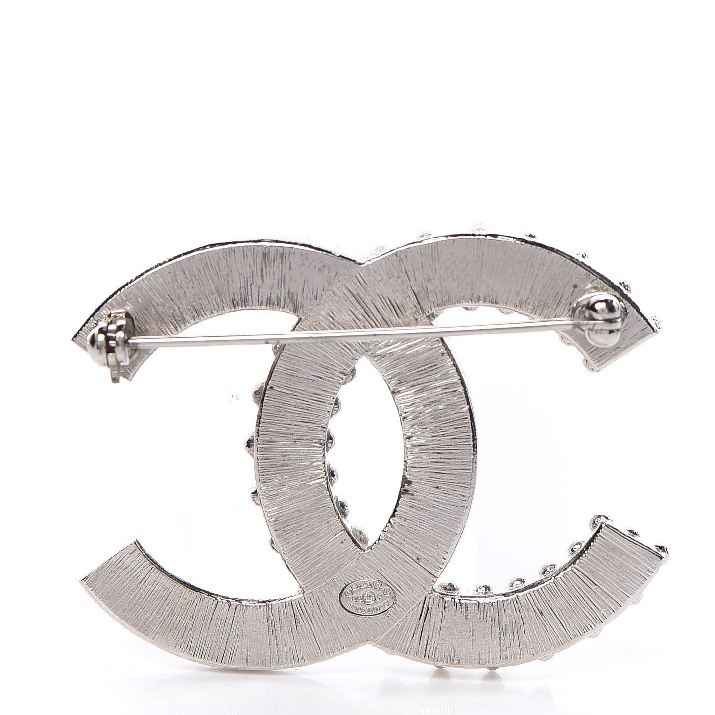 Crystal CC Brooch Silver