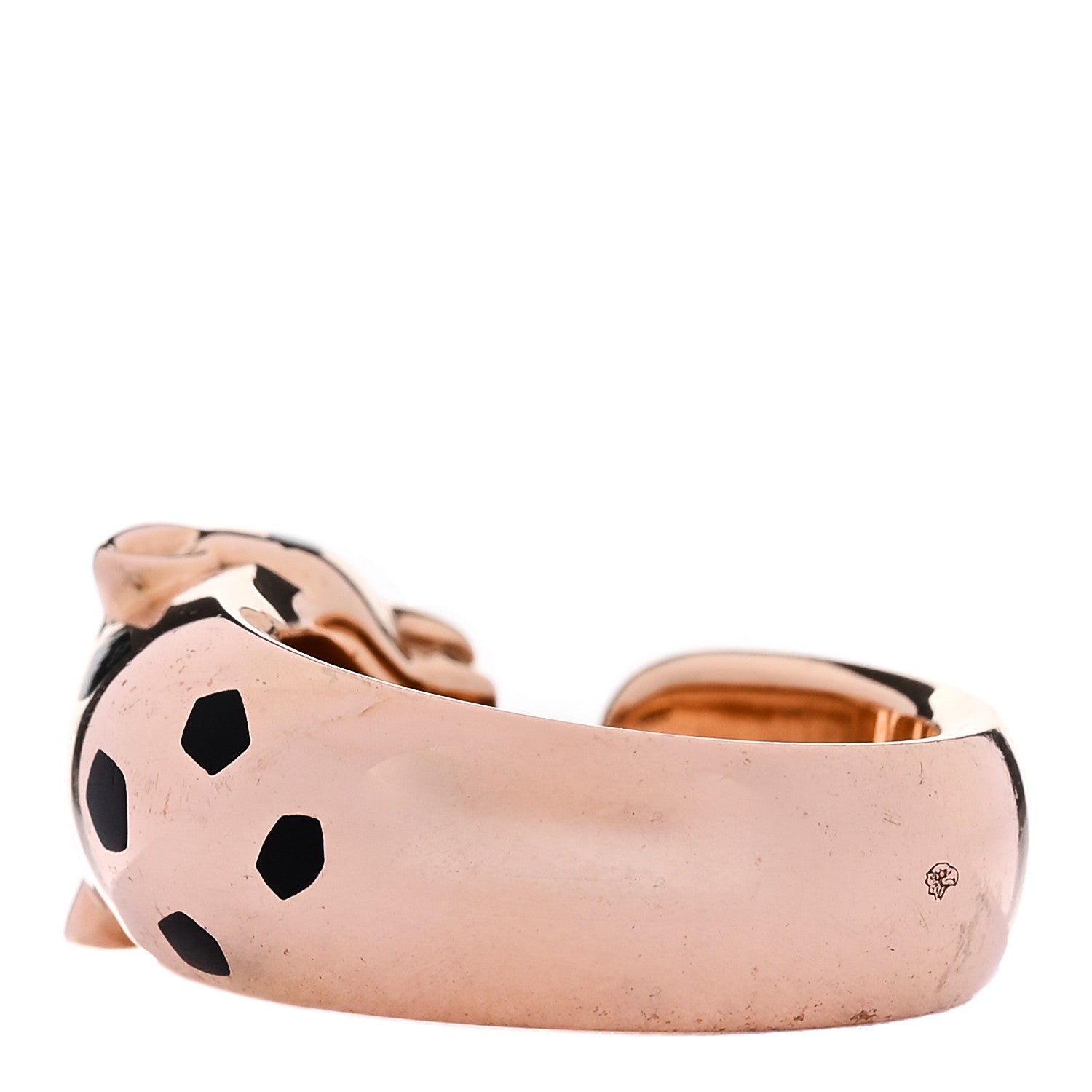 Cartier 18K Pink Gold Black Lacquer Tsavorite Black Onyx Medium Panthere De Cartier Ring 50 5.5 3 of 6