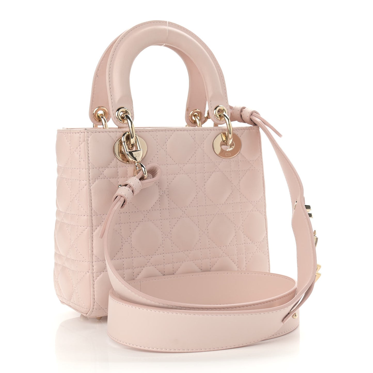 Lambskin Cannage Small Lady Dior Pink