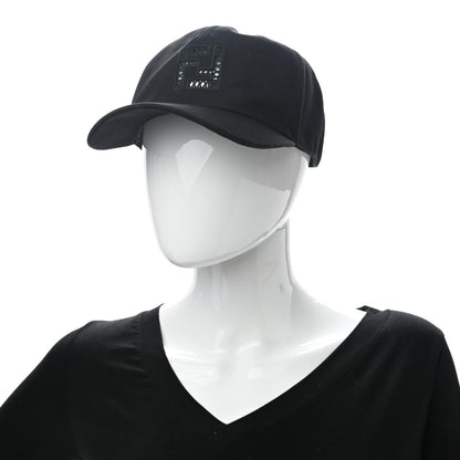 Fendi Cotton FF Ajour Embroidered Baseball Hat 58 Black 3 of 10