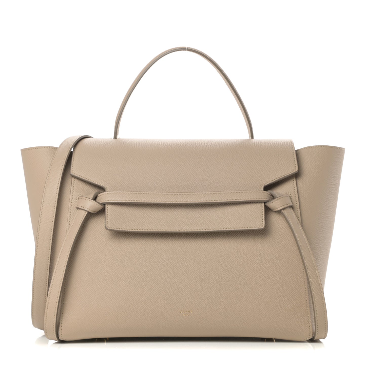 Grained Calfskin Mini Belt Bag Light Taupe