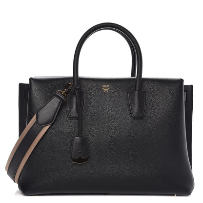 MCM Grained Calfskin Large Milla Tote Black 1 of 14