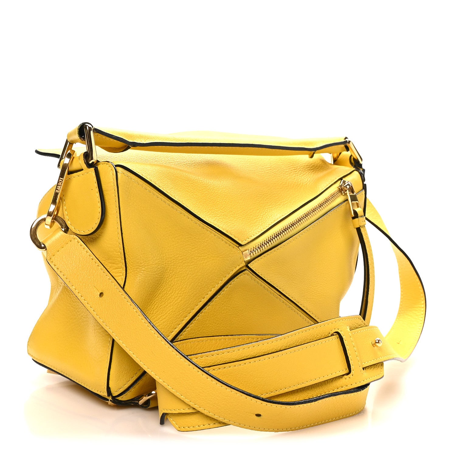 Loewe Calfskin Small Puzzle Bag Yellow 3 of 9