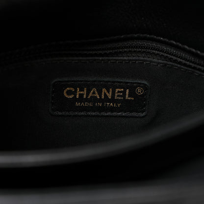 Chanel Grained Calfskin Small Chevron Chic Top Handle Flap Black 6 of 12
