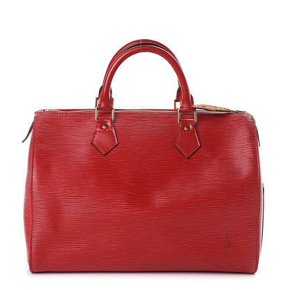 Louis Vuitton Epi Speedy 30 Castillan Red 1 of 7