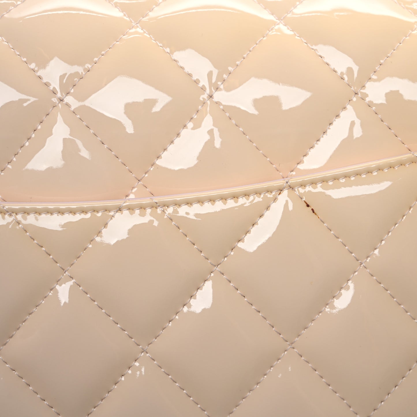 Patent Quilted Jumbo Double Flap Light Pink