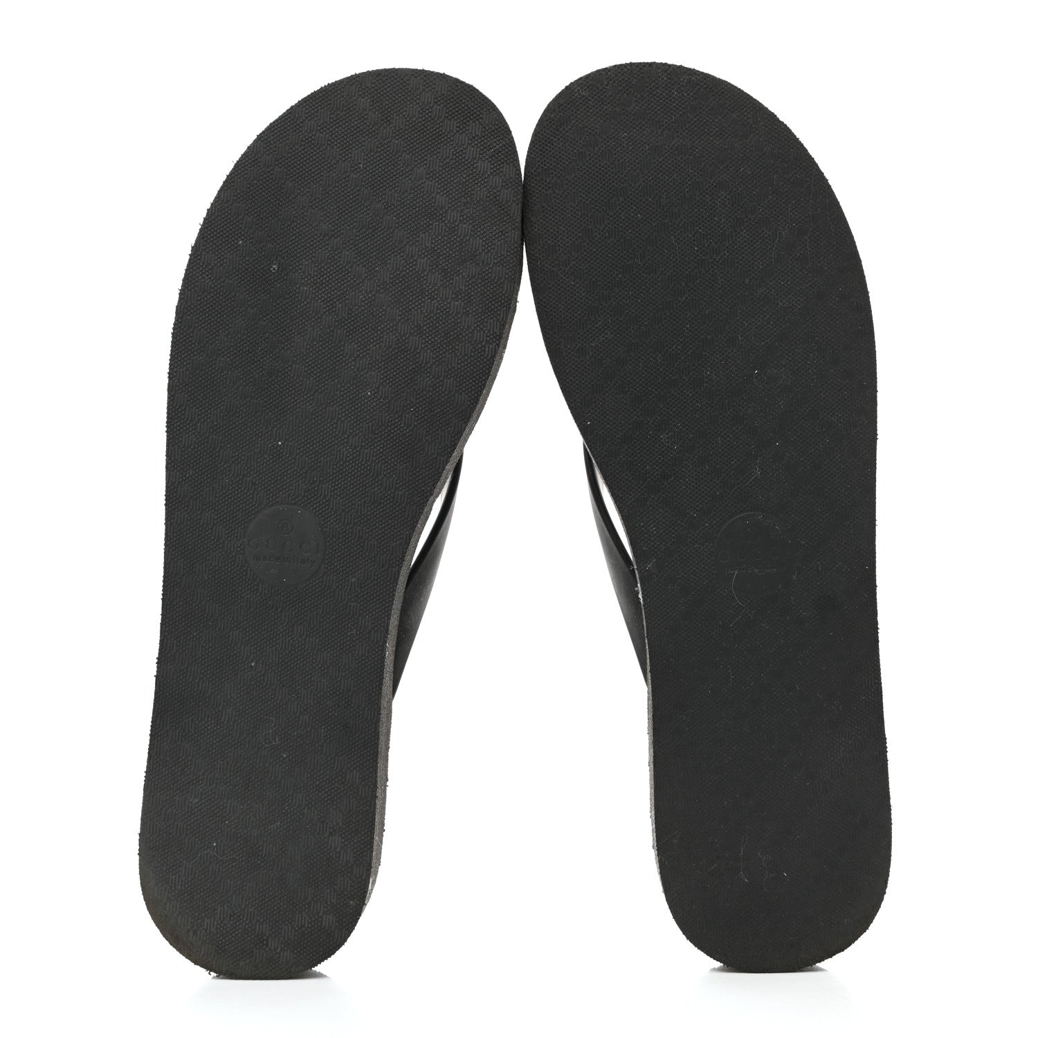 Gucci Rubber Chevron Womens GG Thong Sandals 40 Black 5 of 9