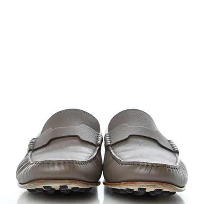 Hermes Epsom Mens Oscar Loafers 42 Etoupe 2 of 10