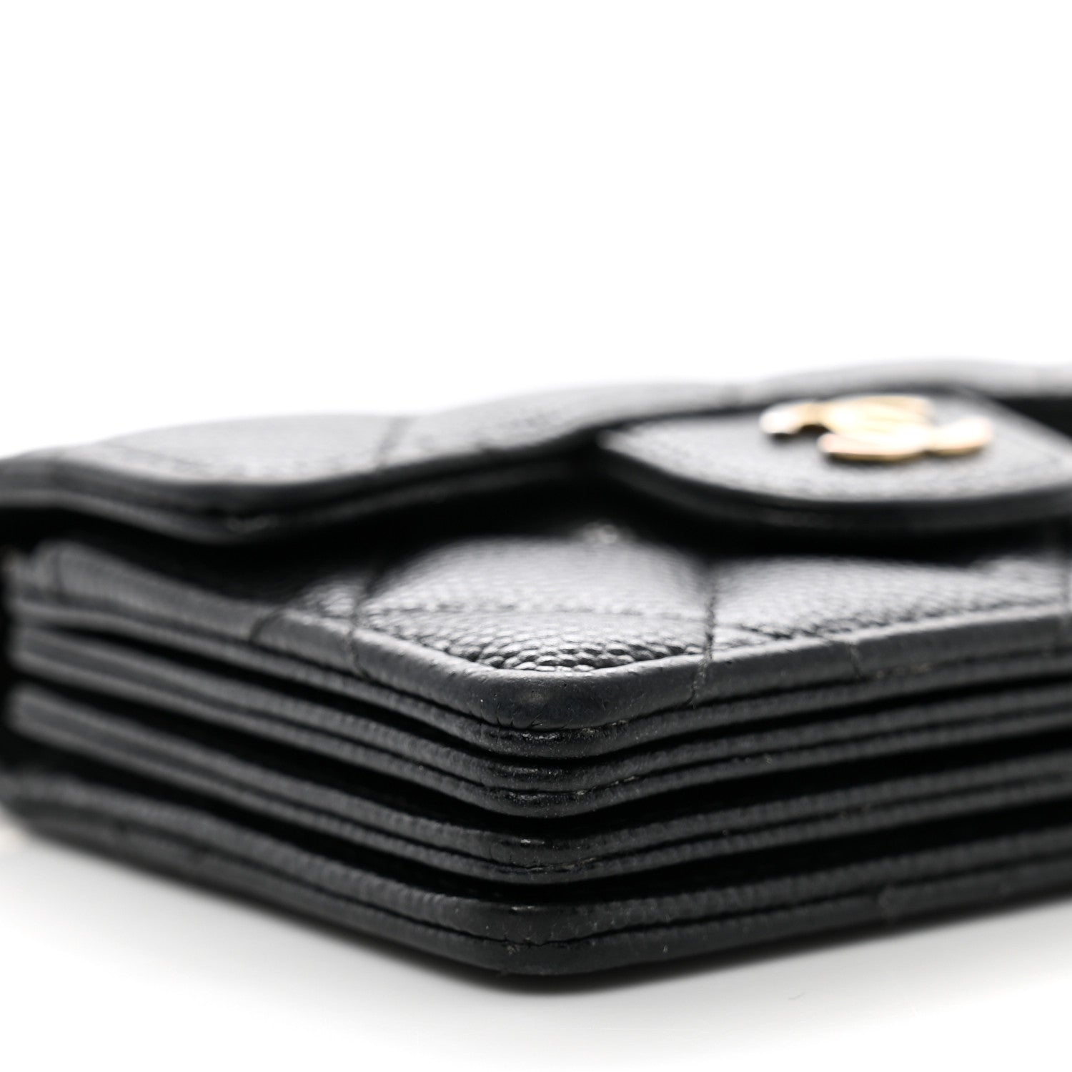 Chanel Caviar Quilted Flap Card Holder On Chain Black 8 of 10