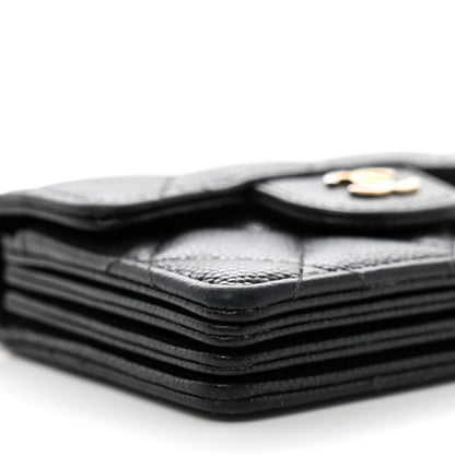 Chanel Caviar Quilted Flap Card Holder On Chain Black 8 of 10