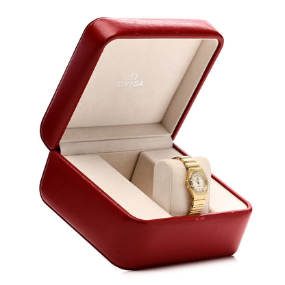 Omega 18K Yellow Gold Diamond Bezel Mother of Pearl 22mm Constellation Quartz Watch 1167.75.00 5 of 5