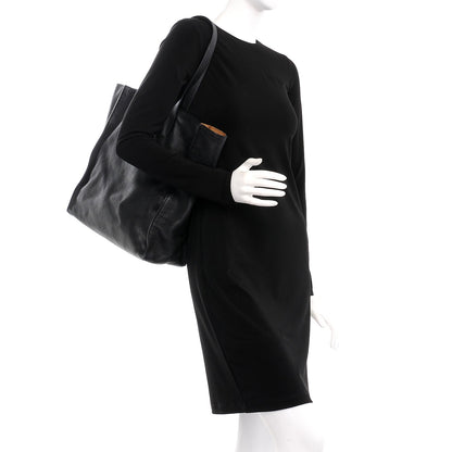 Miu Miu Vitello Daino Tote Nero Black Caramel 13 of 20