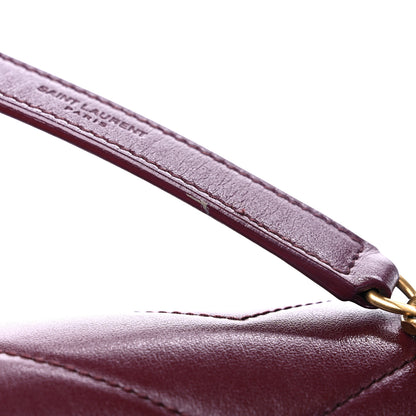 Saint Laurent Calfskin Y Quilted Monogram Medium Loulou Chain Satchel Rouge Legion 15 of 15