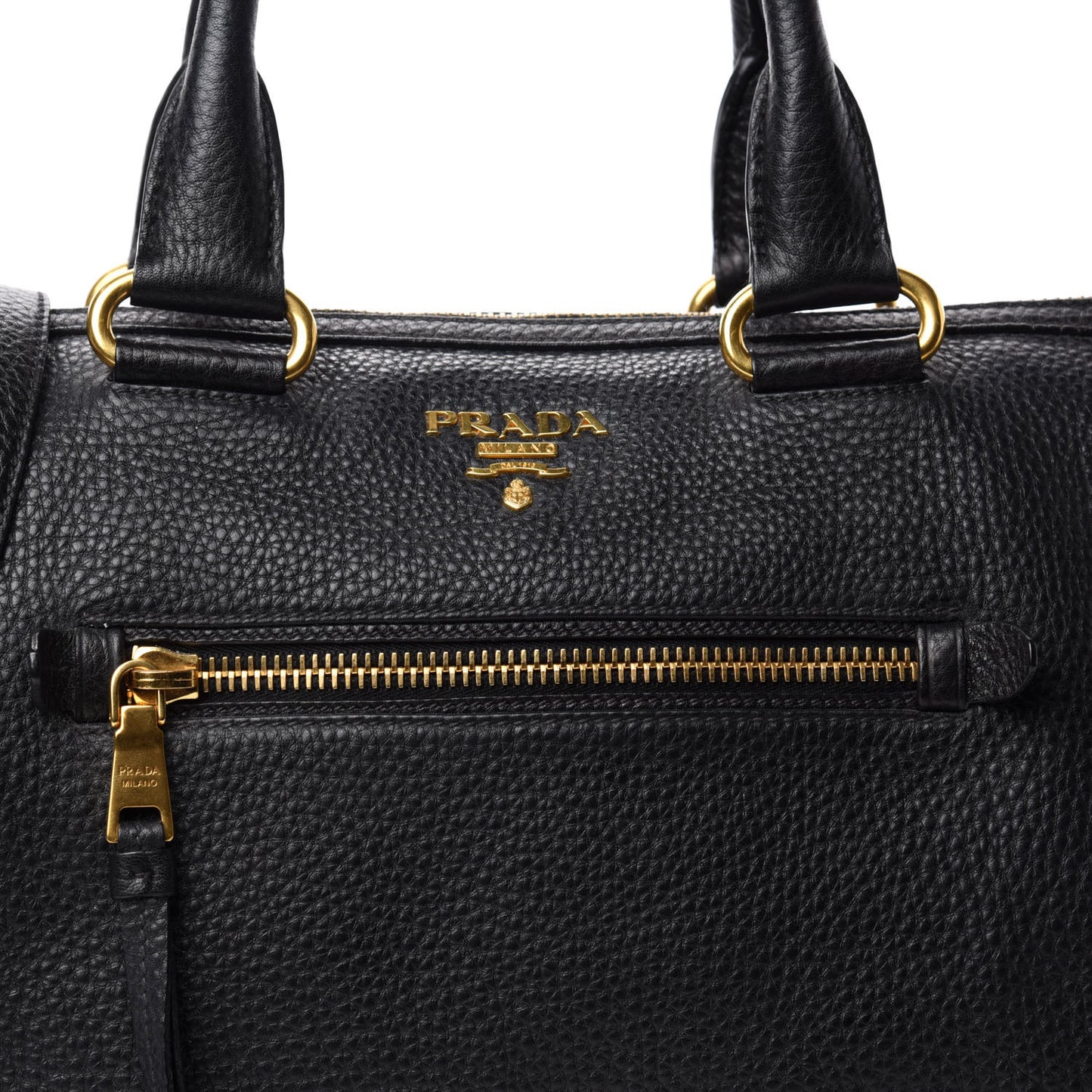 Vitello Daino Shopping Satchel Black