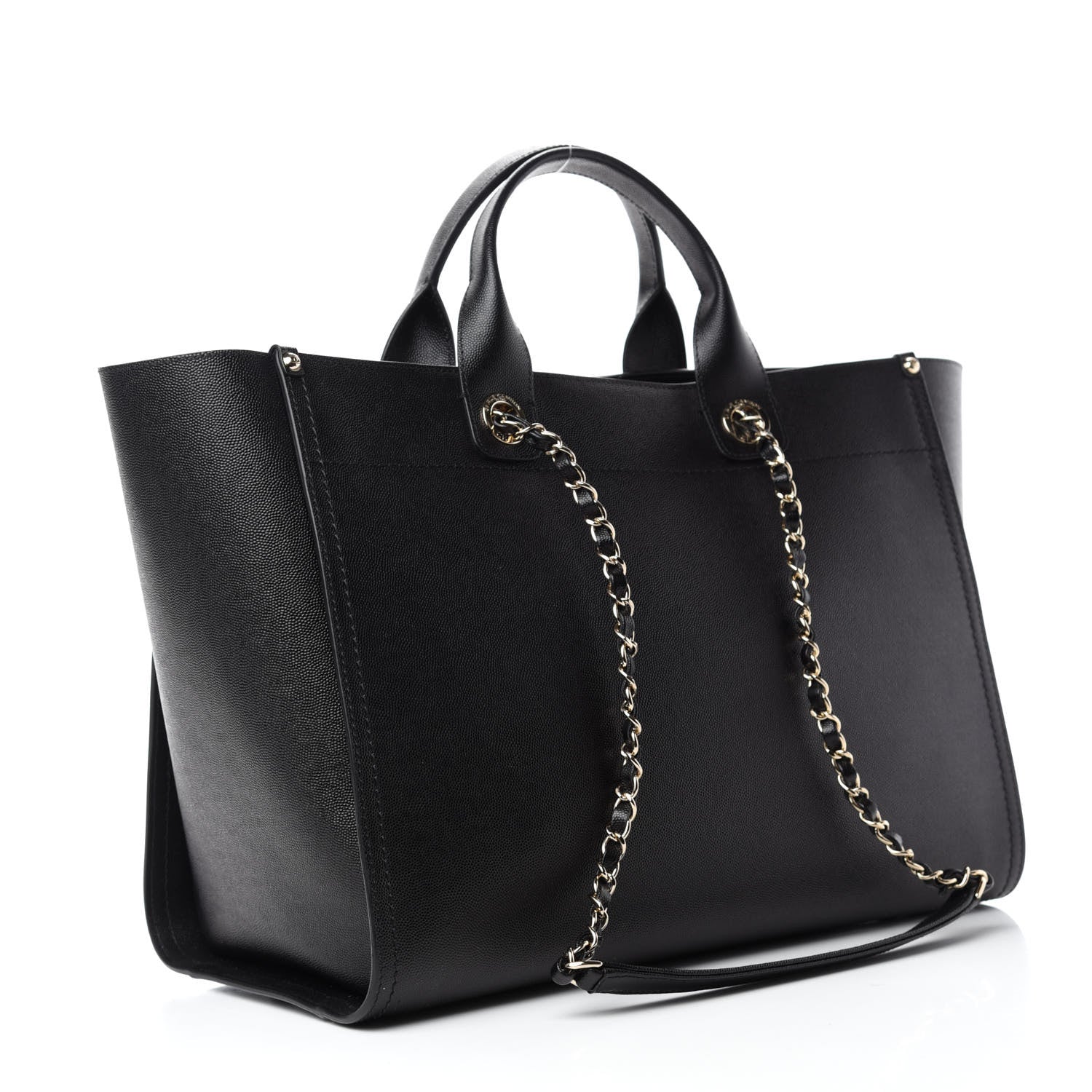 Chanel Caviar Medium Studded Deauville Tote Black 3 of 10