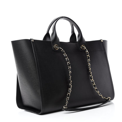 Chanel Caviar Medium Studded Deauville Tote Black 3 of 10