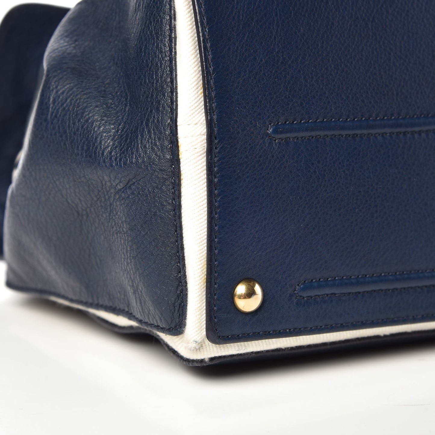 Calfskin Canvas Medium Muse Two Blue