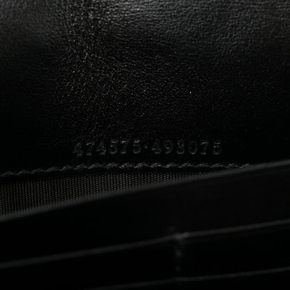 Gucci Calfskin Matelasse GG Marmont Chain Wallet Black 8 of 12