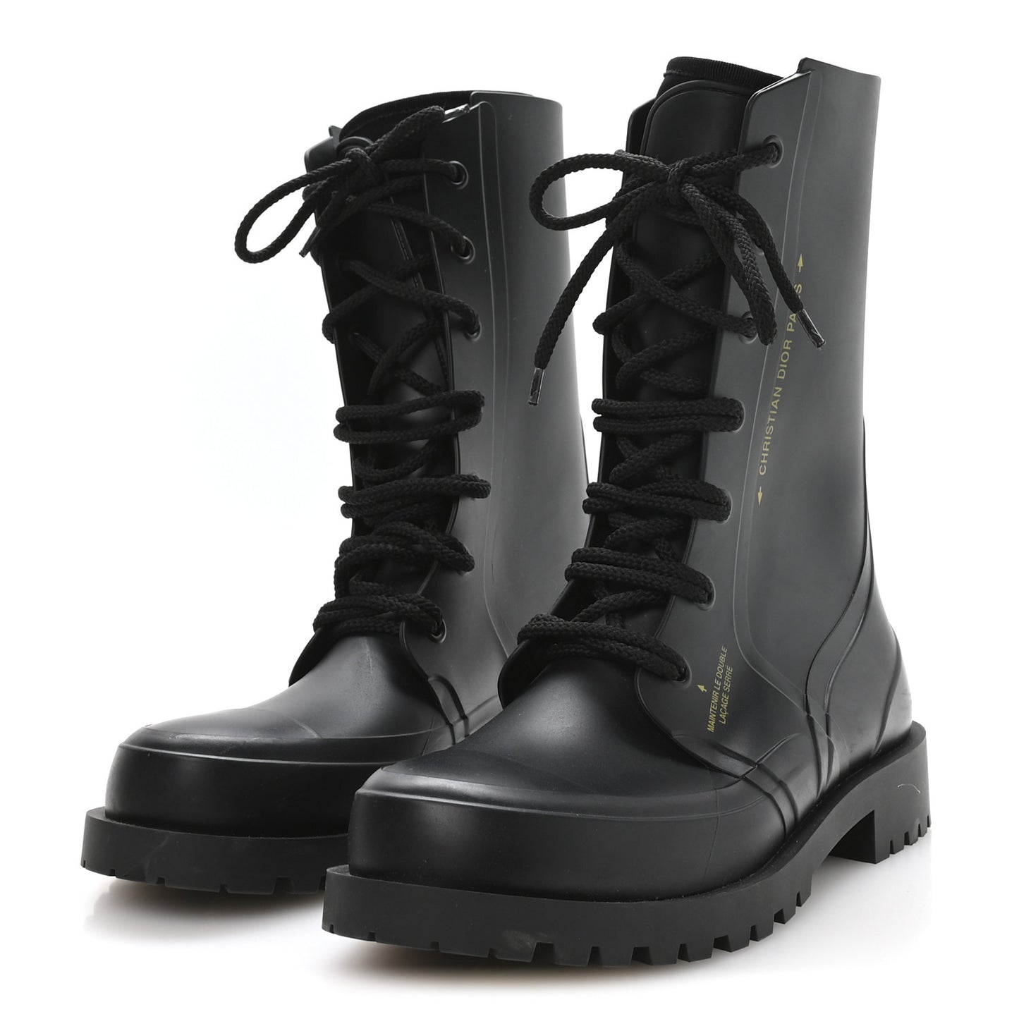 Rubber Diorcamp Low Boots 41 Black