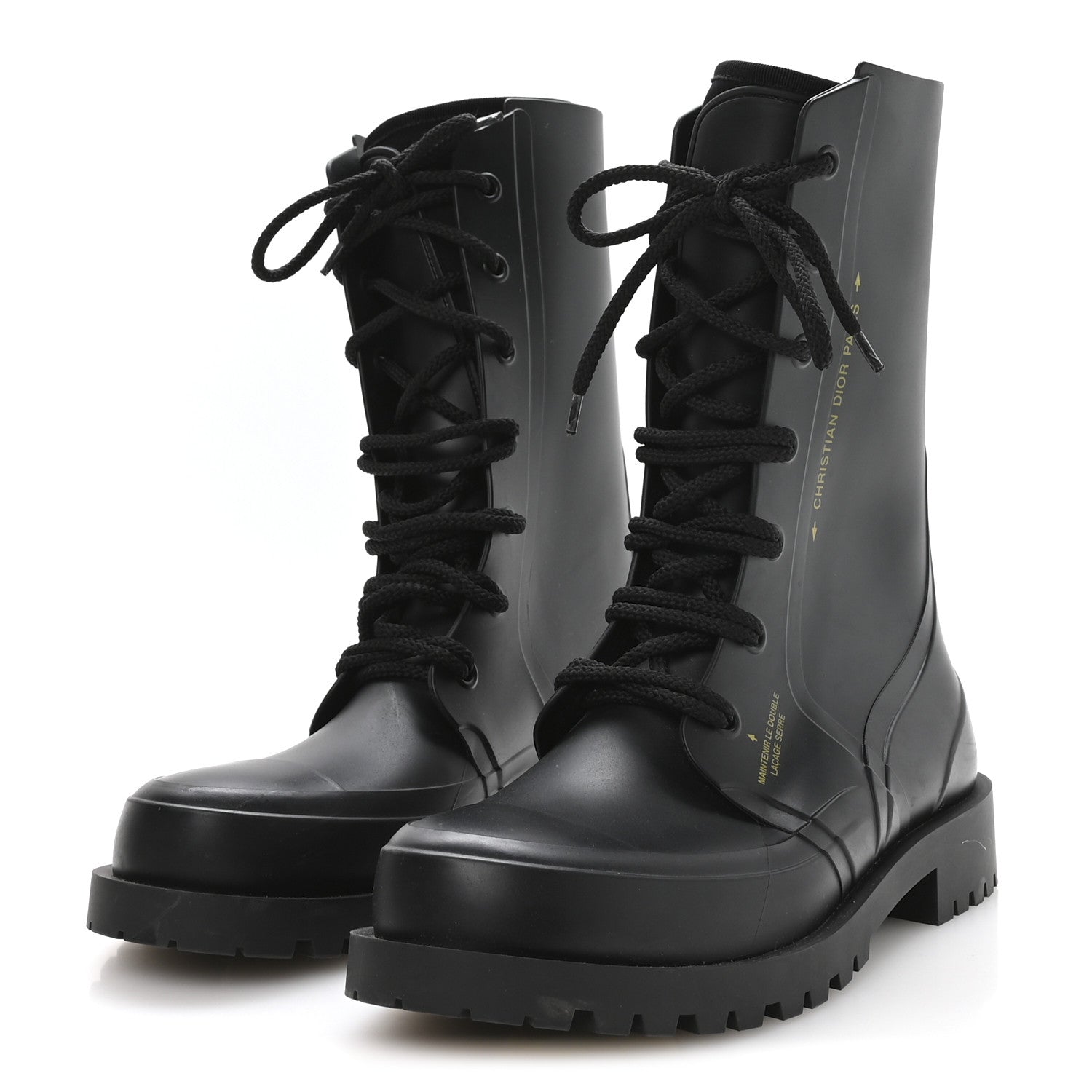 Christian Dior Rubber Diorcamp Low Boots 41 Black 4 of 8