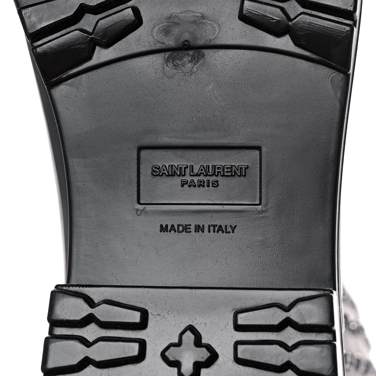 Saint Laurent Rubber Studded Festival Rain Boots 42 Black 6 of 10