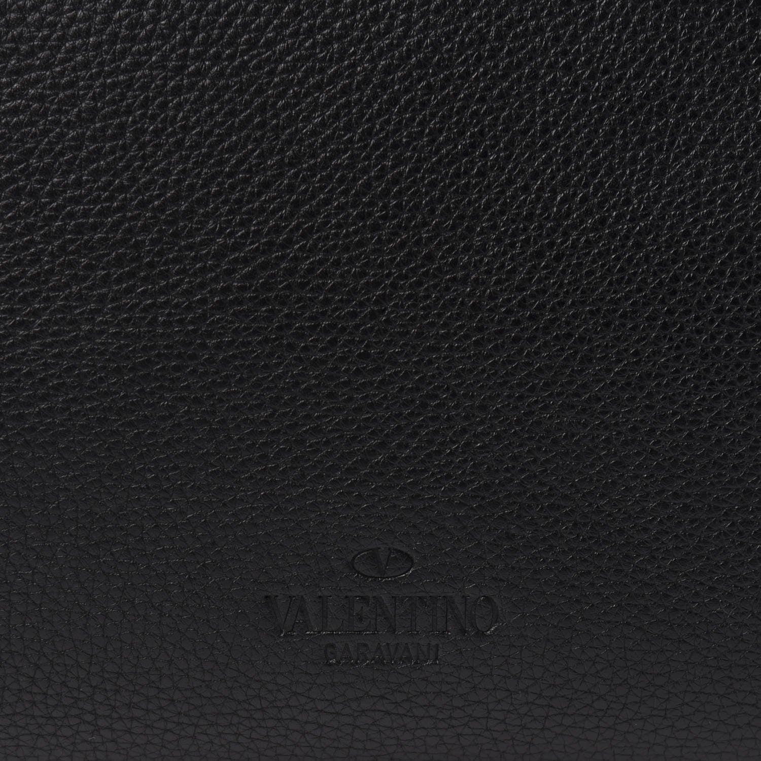 Valentino Garavani Grained Calfskin Rockstud Shoulder Tote Black 9 of 10