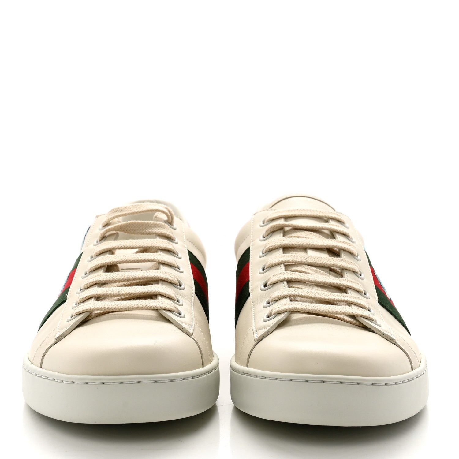 Gucci X FREYA HARTAS Calfskin Miro Soft Web Mythical Creature Embroidered Mens Ace Sneakers 9.5 New Mystic White 4 of 9