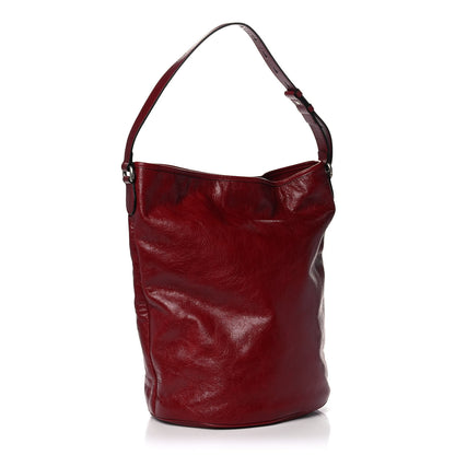 Gucci Fluffy Calfskin Morpheus Hobo Shoulder Bag Red 3 of 11