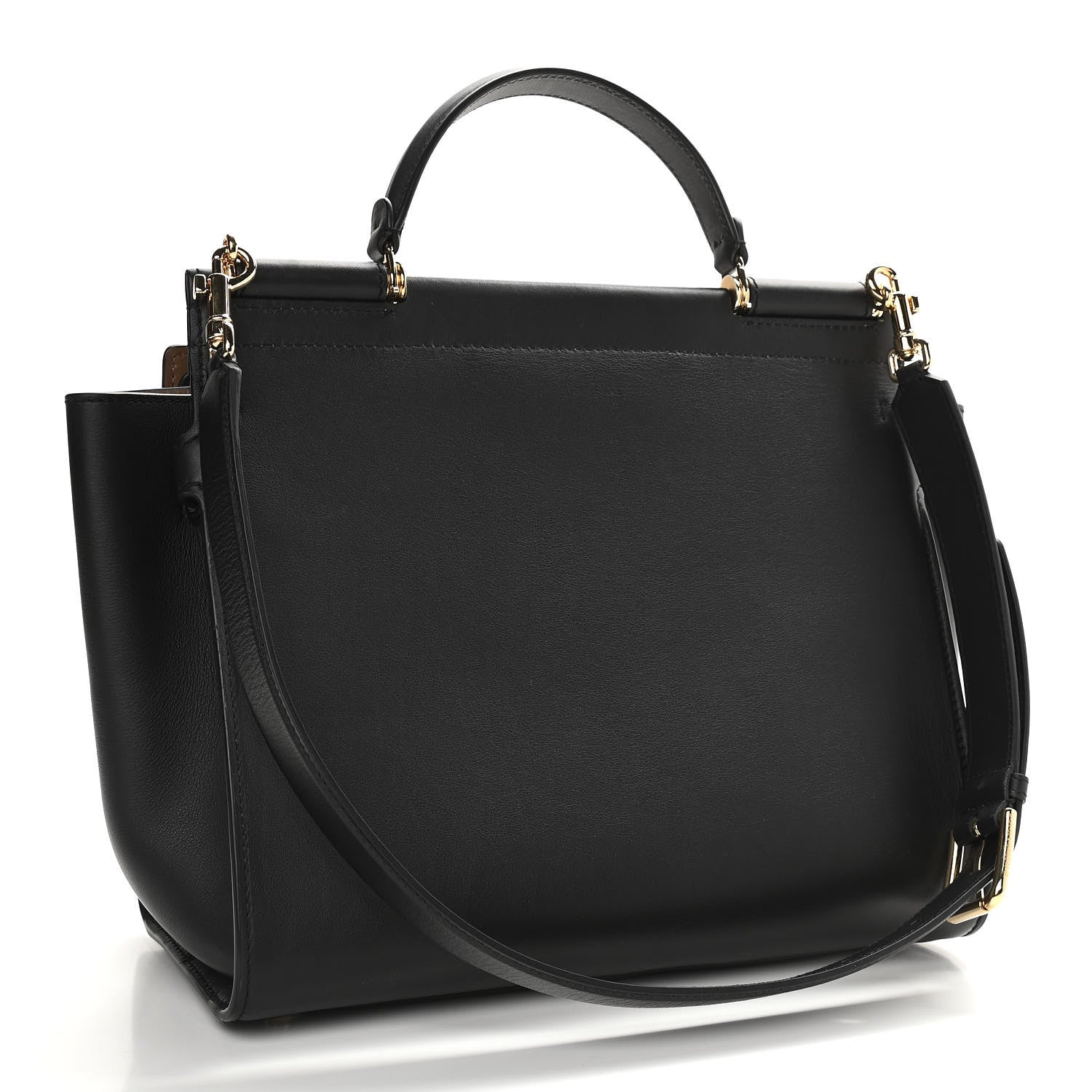 Dolce & Gabbana Calfskin Large Miss Sicily Satchel Black 3 of 10