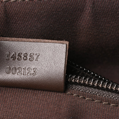 Gucci Monogram Calfskin Perforated Medium Flat Messenger Bag Dark Brown 6 of 9