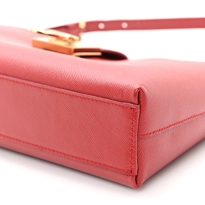 Salvatore Ferragamo Saffiano Trifolio Shoulder Bag Coral 9 of 9