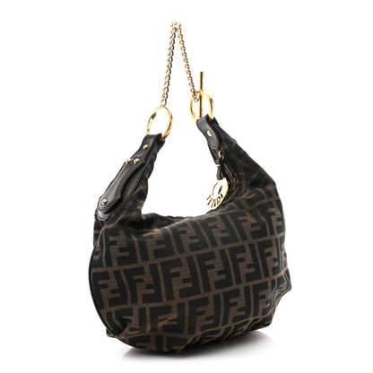 Fendi Zucca Small Chef Chain Hobo Tobacco 3 of 10