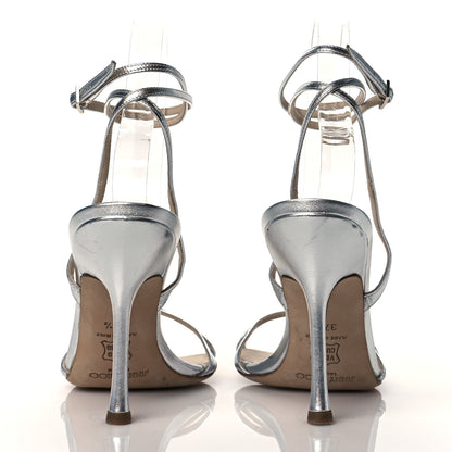 Jimmy Choo Metallic Calfskin Juliet 85 Sandals 37.5 Silver 5 of 11