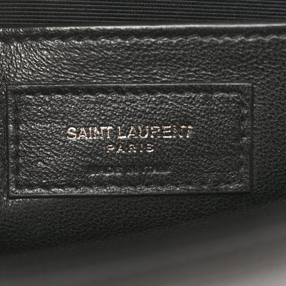 Saint Laurent Grain De Poudre Small Monogram Monochrome Kate Satchel Black 6 of 11