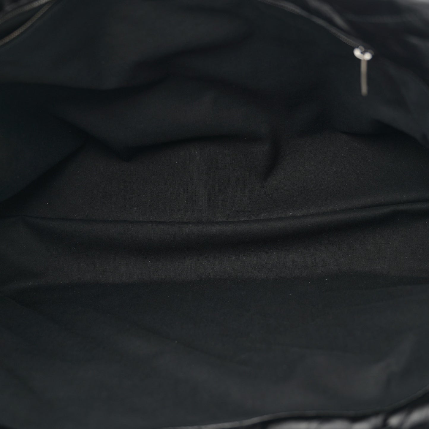 Crushed Calfskin Quilted Matte Black Hardware Large Crush Carry All Tote Bag Black