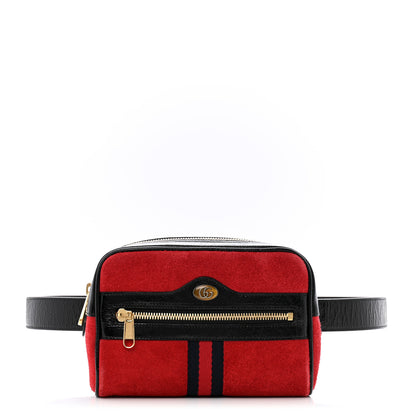 Gucci Suede Small Ophidia Belt Bag 95 38 Hibiscus Red 1 of 12