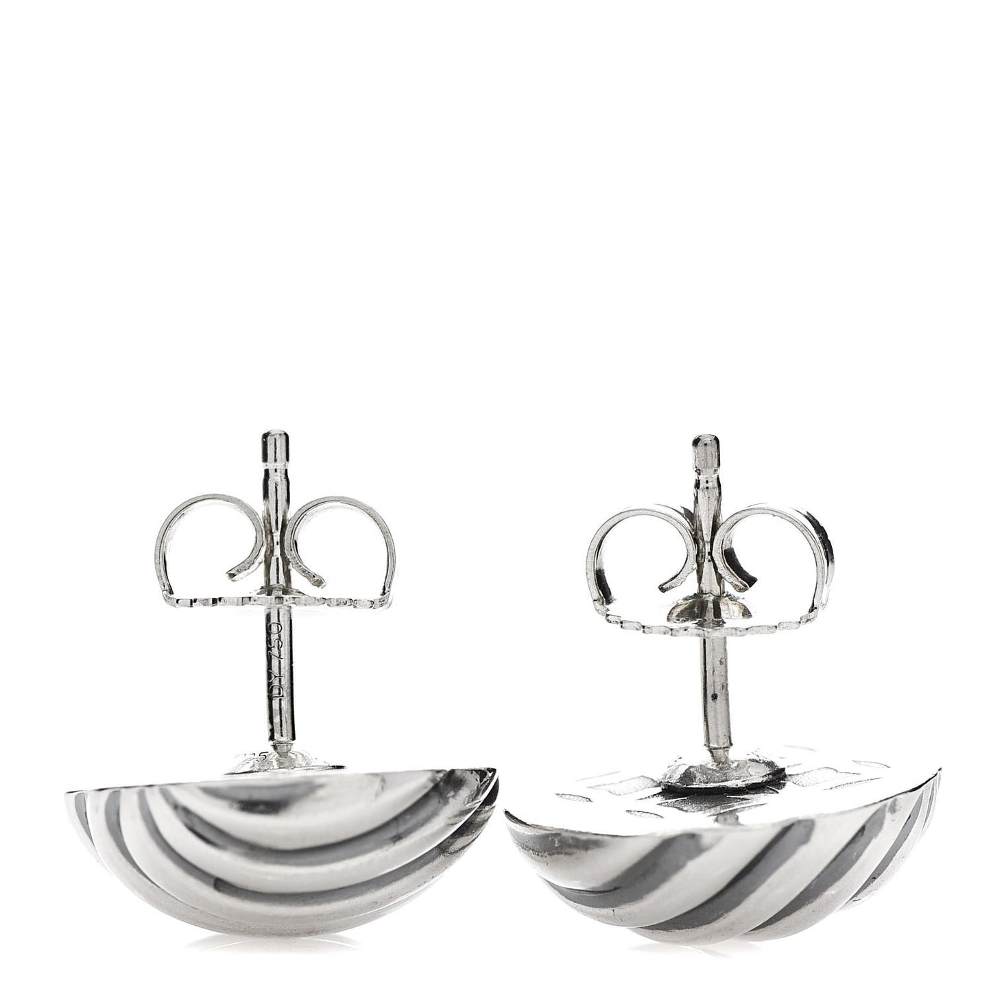 Sterling Silver 14mm Sculpted Cable Stud Earrings