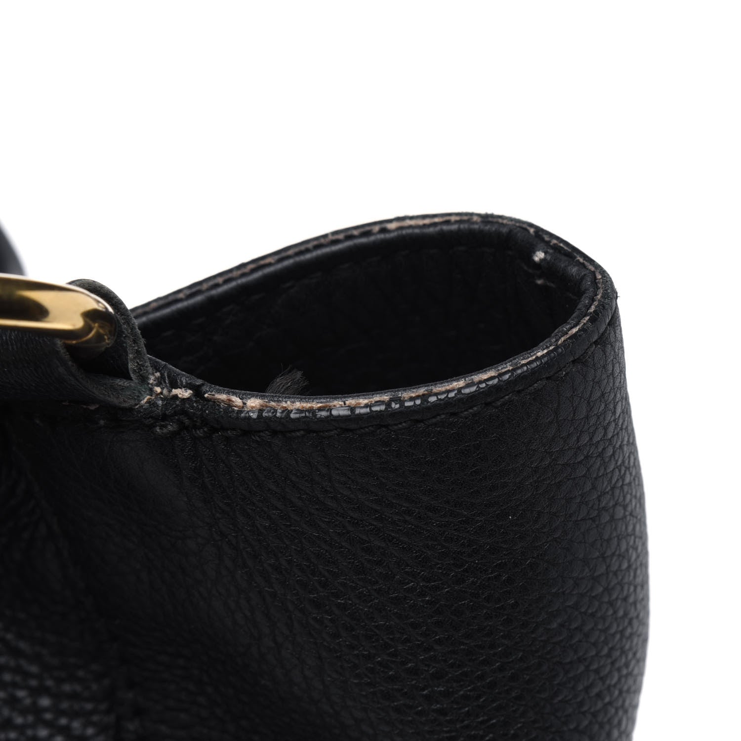 Gucci Pebbled Calfskin Medium Twill Tote Black 26 of 34