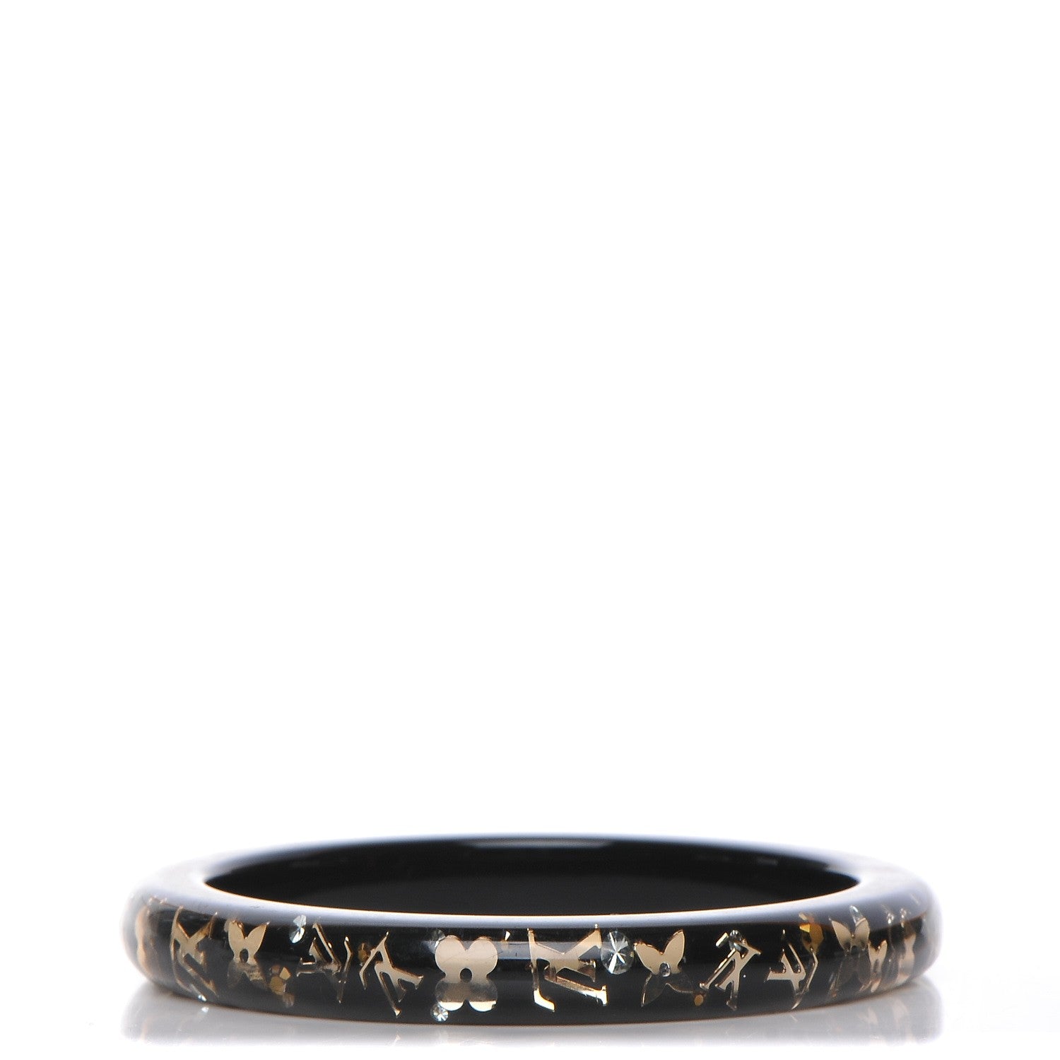 Louis Vuitton Resin Swarovski Medium Inclusion Bracelet PM Black 1 of 3