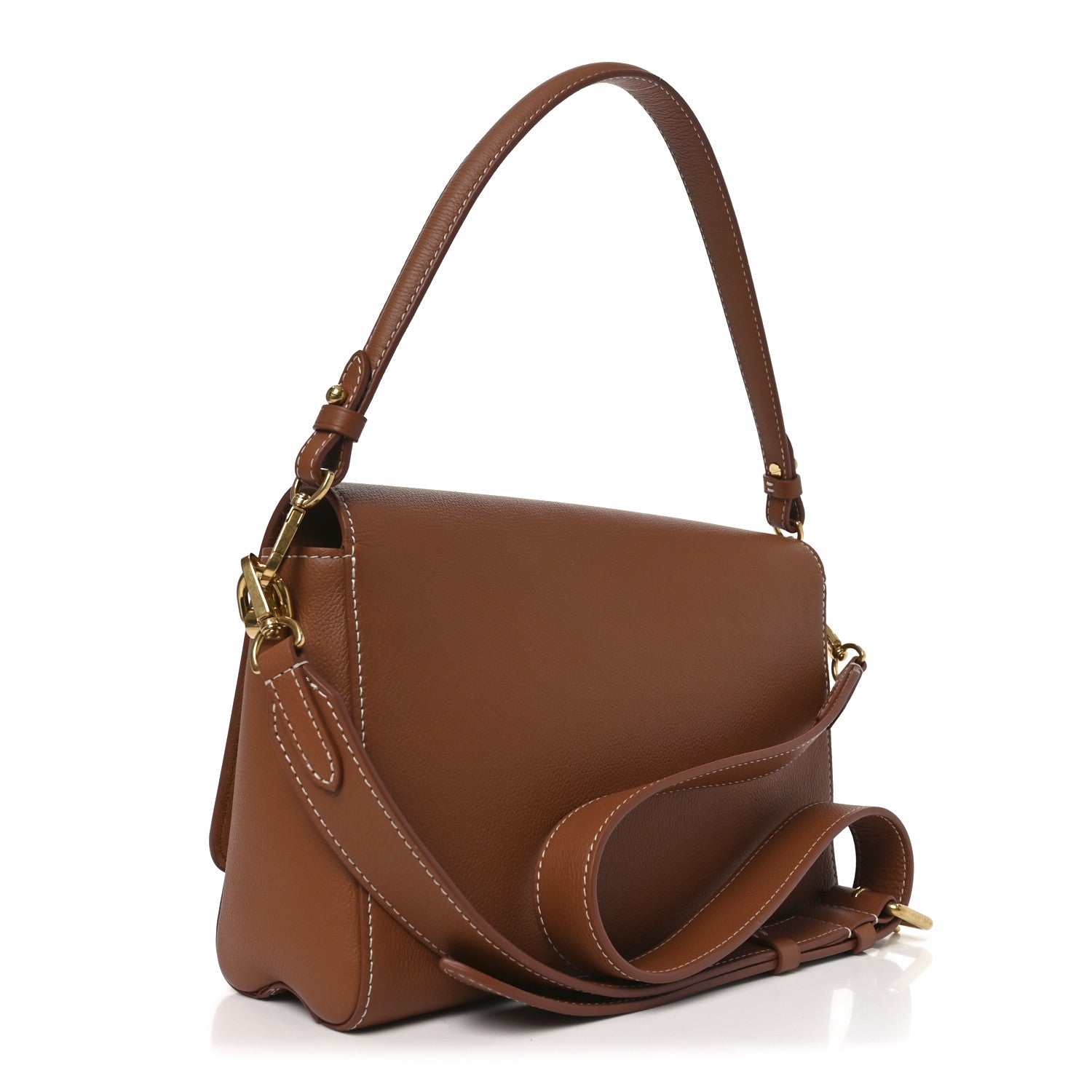 Louis Vuitton Calfskin Soft Twist Shoulder Bag Cognac 3 of 9
