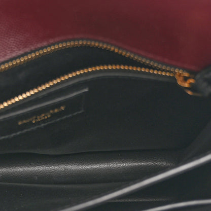 Saint Laurent Grain De Poudre Monogram Cassandra Clasp Bag Rouge Legion 5 of 11