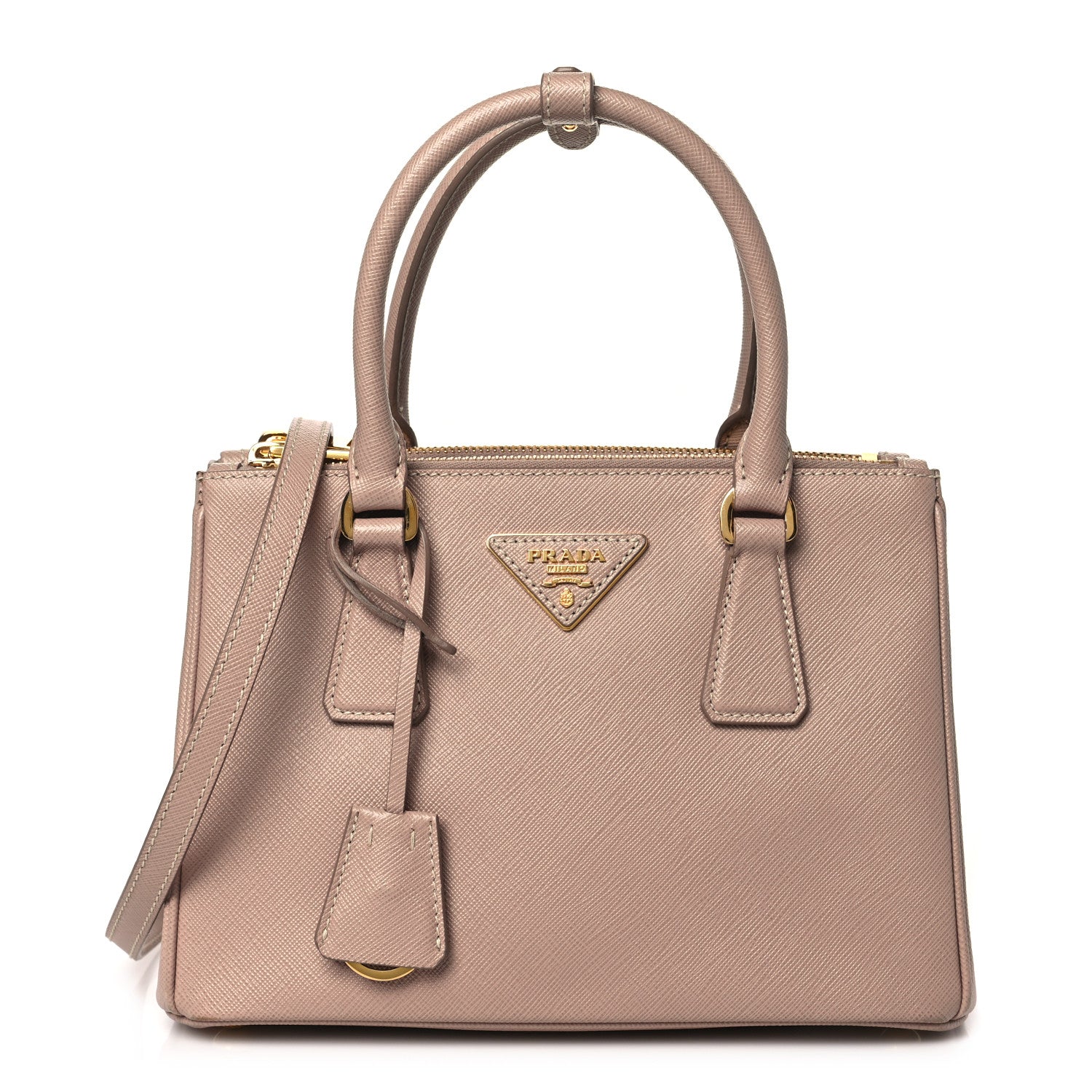 Prada Saffiano Mini Galleria Double Zip Tote Cipria 1 of 14