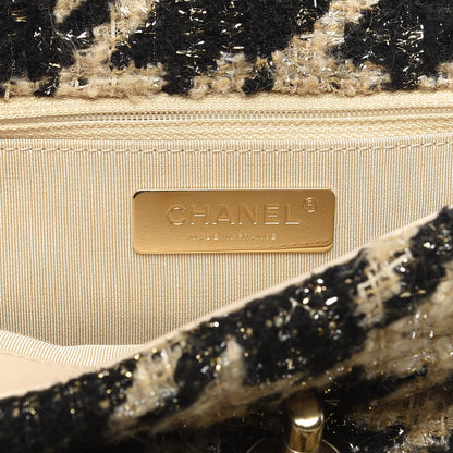 Chanel Tweed Large 19 Flap Beige Black 10 of 11