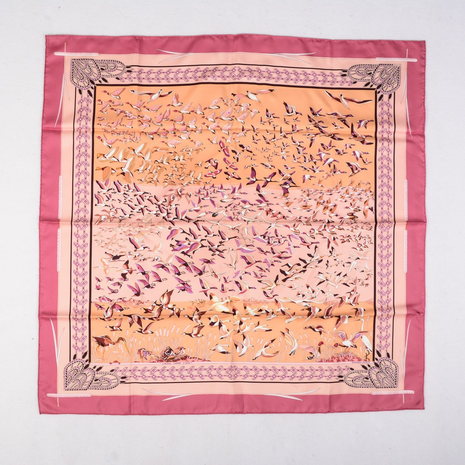 Hermes Silk Libres Comme L'Air Scarf 90 2 of 9