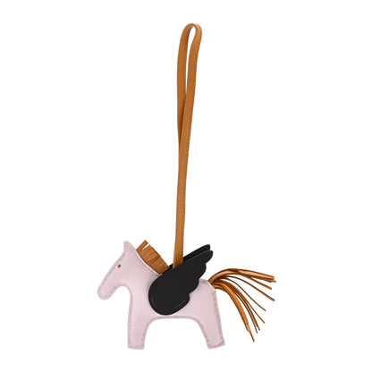 Hermes Milo Lambskin Grigri Rodeo Pegase Horse Bag Charm PM Mauve Pale Sesame Ebene 1 of 3
