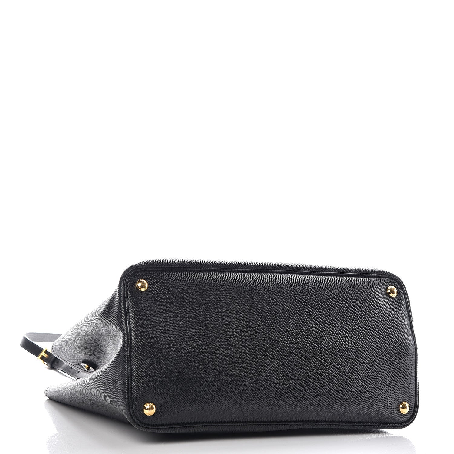 Prada Saffiano Cuir Large Double Bag Black Fuoco 4 of 18