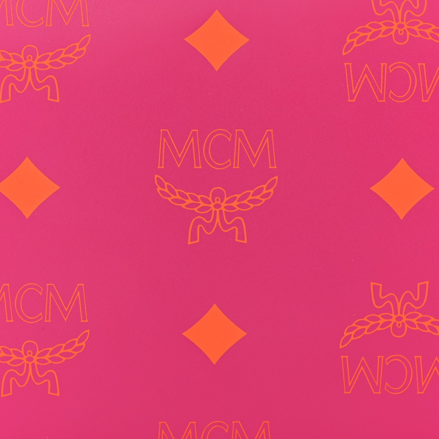 MCM Calfskin Color Splash Mini Pouch on Chain Pink 7 of 9