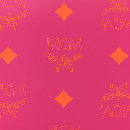 MCM Calfskin Color Splash Mini Pouch on Chain Pink 7 of 9