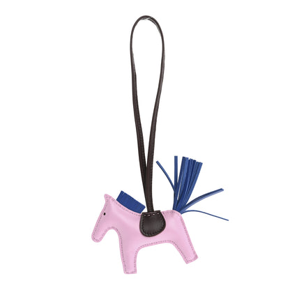 Hermes Milo Lambskin Grigri Rodeo Horse Bag Charm PM Mauve Sylvestre Bleu France Rouge Sellier 1 of 4