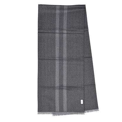 Gucci Wool Logo Ombre Fringe Scarf Grey 3 of 4